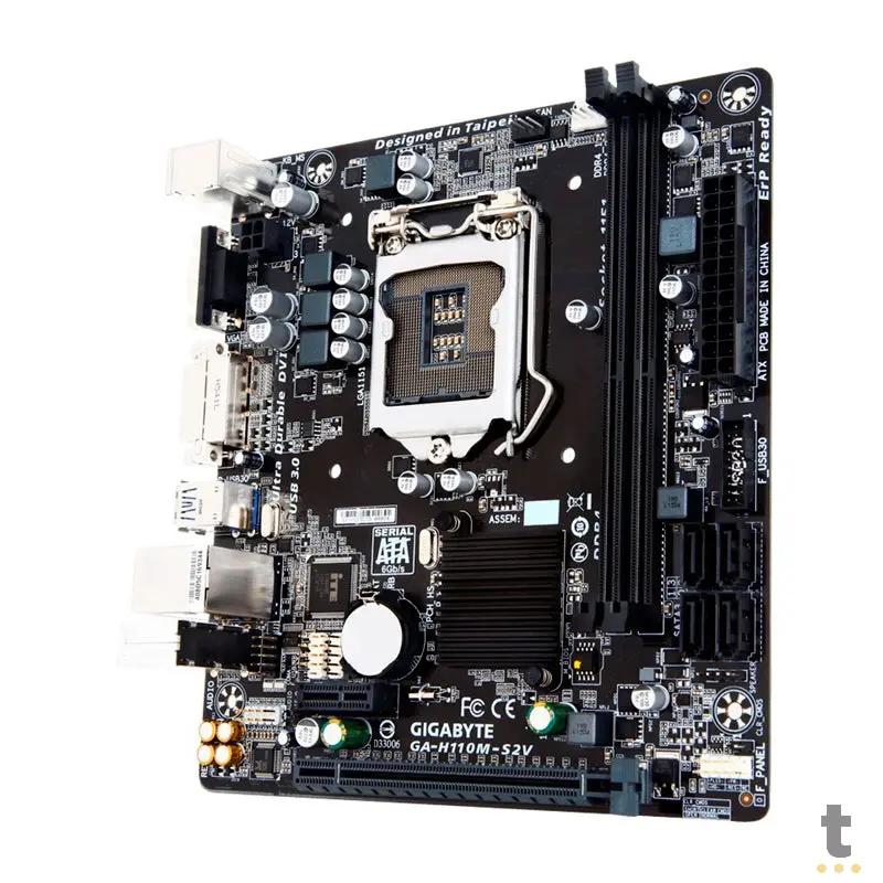 Placa Mae Gigabyte Ga-H110m-S2v Ddr4 Gigabite Pci Pci-E Lga 1151 Truedata