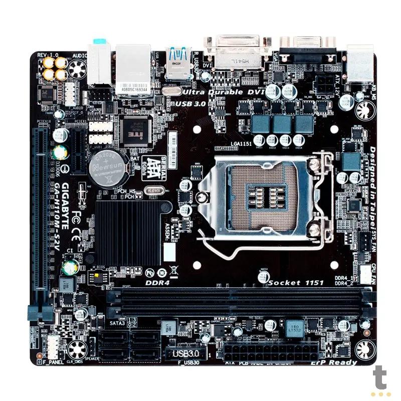 Placa Mae Gigabyte Ga-H110m-S2v Ddr4 Gigabite Pci Pci-E Lga 1151 Truedata