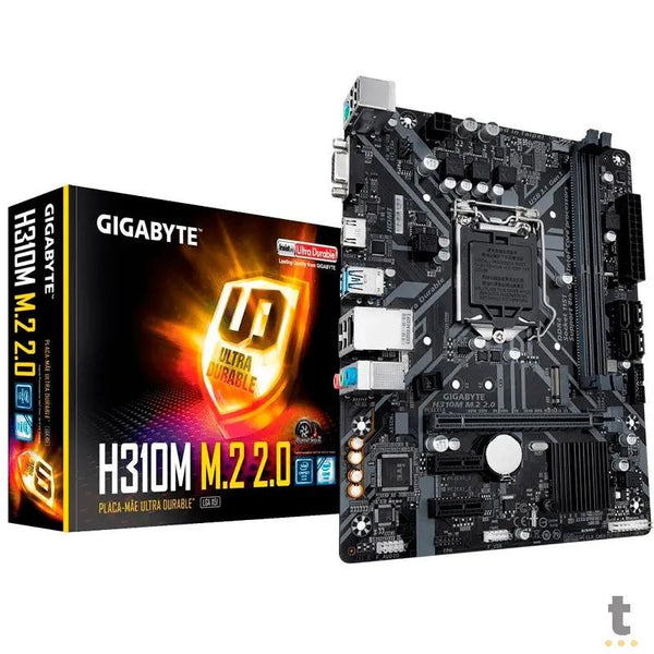 Placa Mae Gigabyte H310m M.2 2.0 Intel Ddr4 Hdmi Vga Usb M.2 Socket 1151 (8a E 9a Ger Intel)