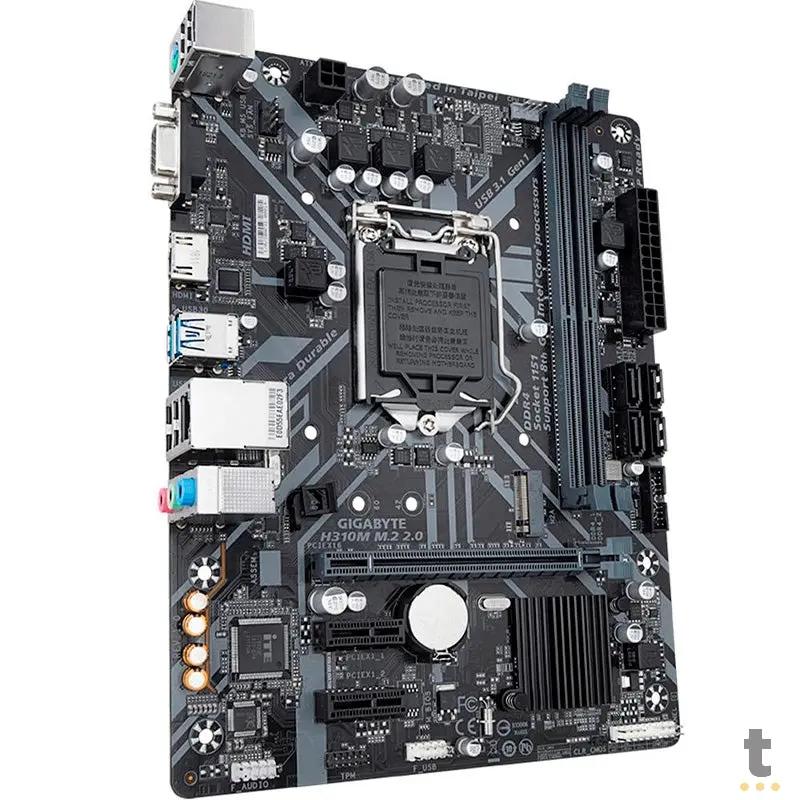 Placa Mae Gigabyte H310m M.2 2.0 Intel Ddr4 Hdmi Vga Usb M.2 Socket 1151 (8a E 9a Ger Intel) Truedata