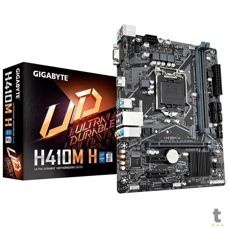 Placa Mae Gigabyte H410M H Ultra Durable Lga 1200 Ddr4 2933mhz Hdmi M2. Usb 3.2 (10a Geração) Truedata