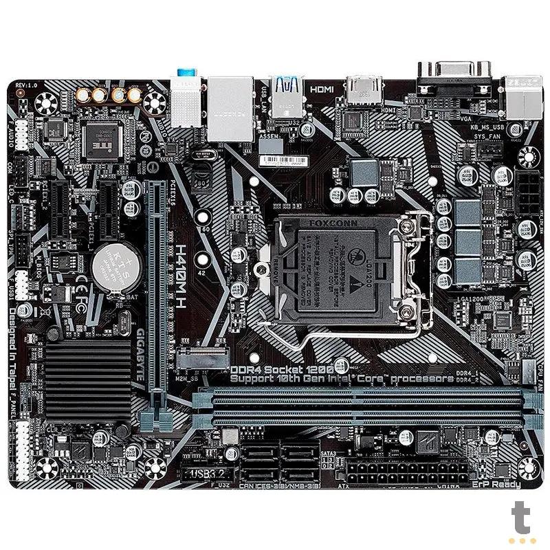 Placa Mae Gigabyte H410M H Ultra Durable Lga 1200 Ddr4 2933mhz Hdmi M2. Usb 3.2 (10a Geração) Truedata