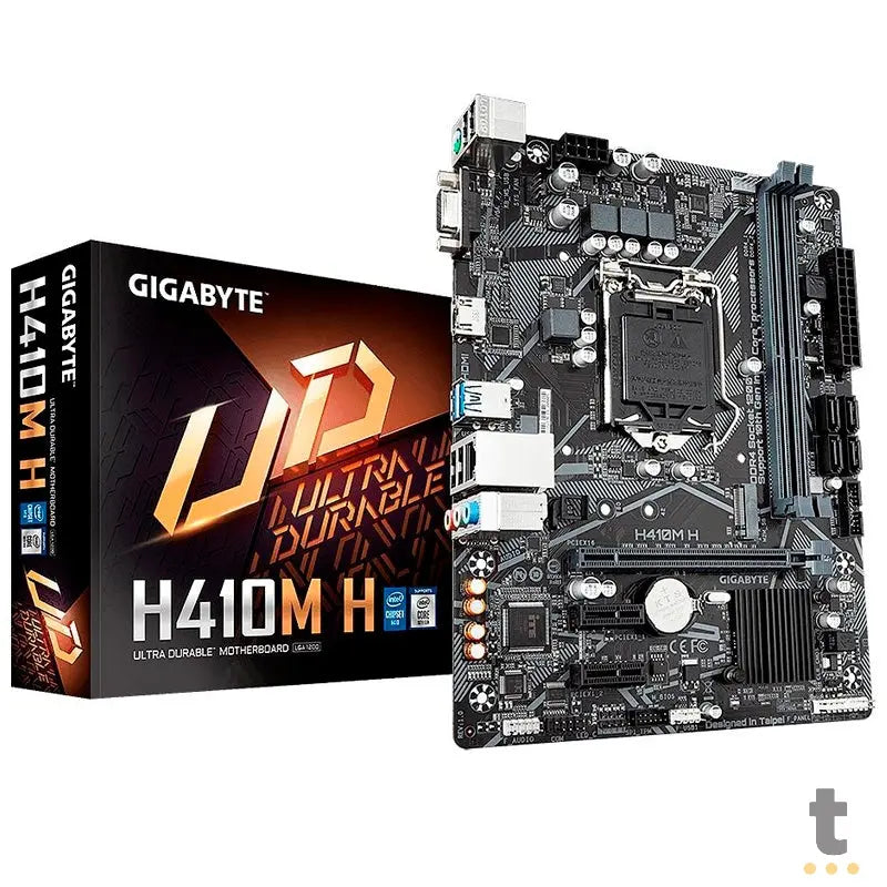 Placa Mae Gigabyte H410M H Ultra Durable Lga 1200 Ddr4 2933mhz Hdmi M2. Usb 3.2 (10a Geração) Truedata