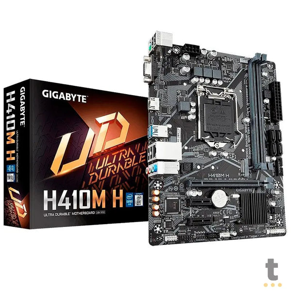 Placa Mae Gigabyte H410M H Ultra Durable Lga 1200 Ddr4 2933mhz Hdmi M2. Usb 3.2 (10a Geração)
