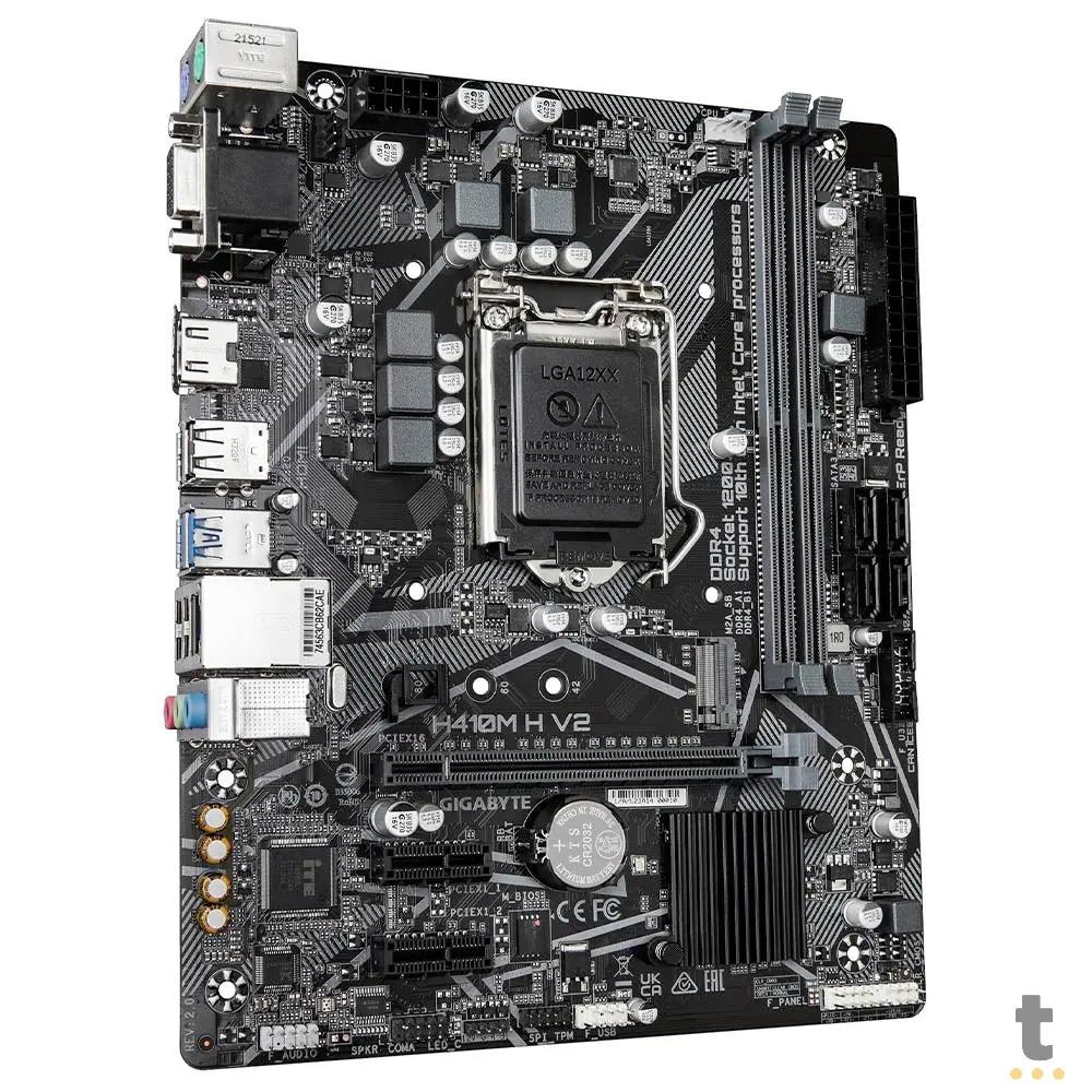 Placa Mae Gigabyte H410M H V2 Ultra Durable Lga 1200 Ddr4 2933mhz Hdmi M.2 Usb 3.2 (9a e 10a Geração) Truedata