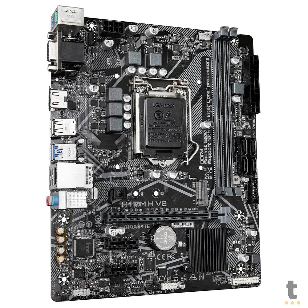 Placa Mae Gigabyte H410M H V2 Ultra Durable Lga 1200 Ddr4 2933mhz Hdmi M.2 Usb 3.2 (9a e 10a Geração) Truedata