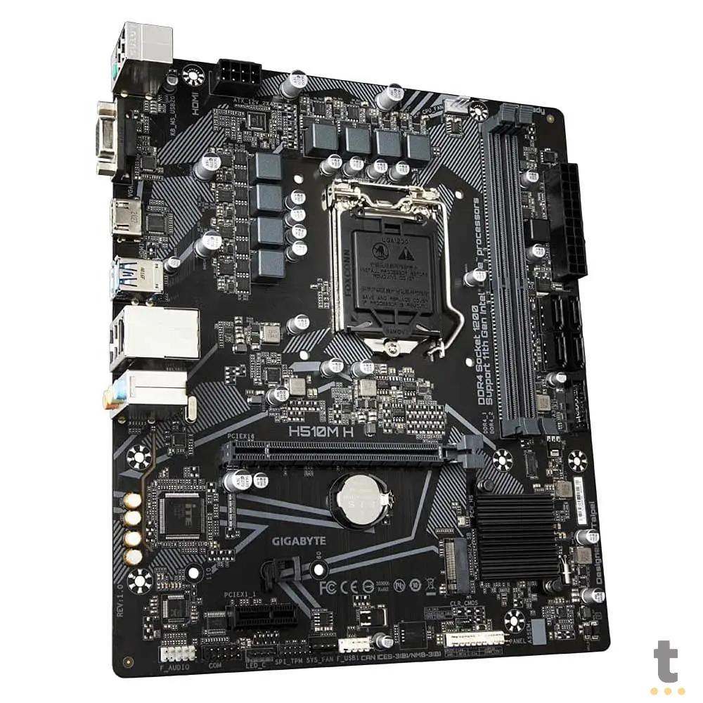 Placa Mae Gigabyte H510M-H Matx Lga 1200 Ddr4 2666Mhz Hdmi M.2 (10a e 11a Geração) Truedata