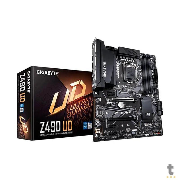 Placa Mae Gigabyte Z490 Ultra Durable Lga 1200 Atx Ddr4 Hdmi M.2 Usb 3.2 (10 Geração)