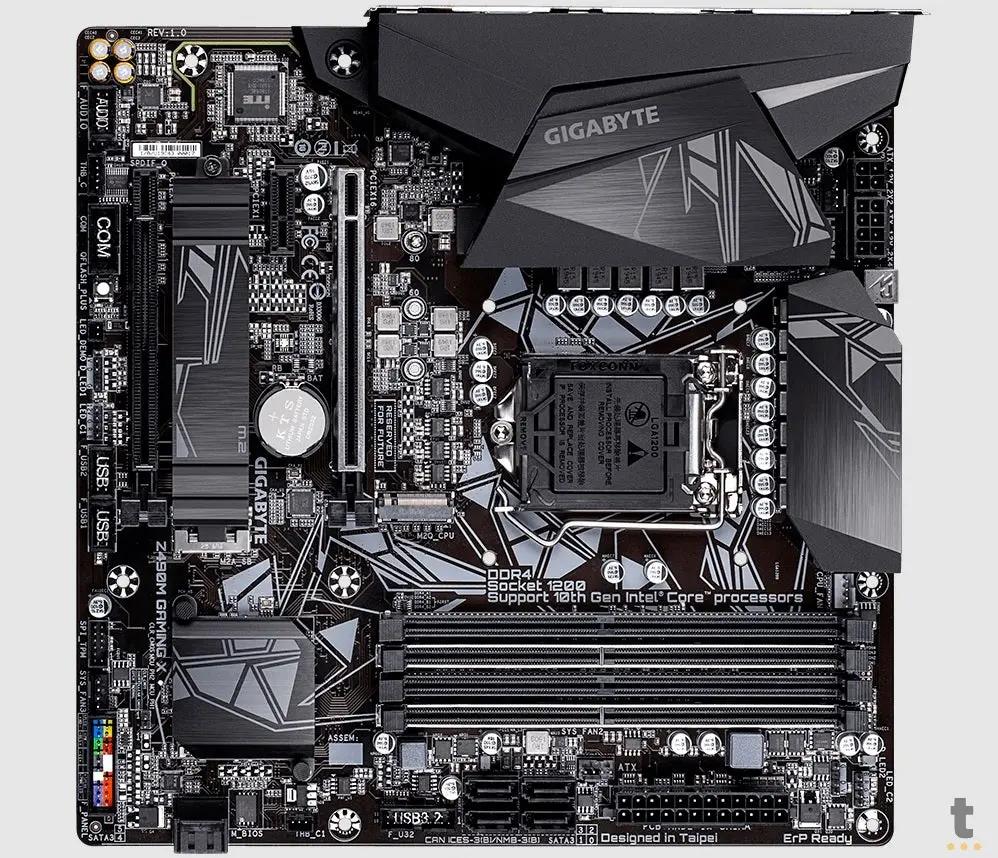 Placa Mae Gigabyte Z490M Lga 1200 M-Atx Ddr4 Hdmi Dvi M.2 Usb 3.2 Gaming X (10 Geração) Truedata