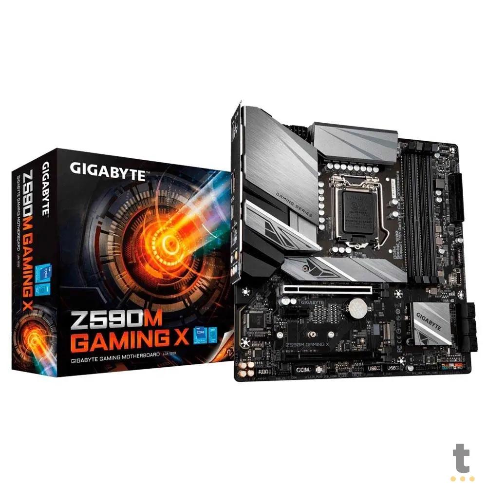 Placa Mae Gigabyte Z590M Lga 1200 M-Atx Ddr4 Hdmi Displayport M.2 Usb 3.2 Gaming X (10a e 11a Geração) Truedata