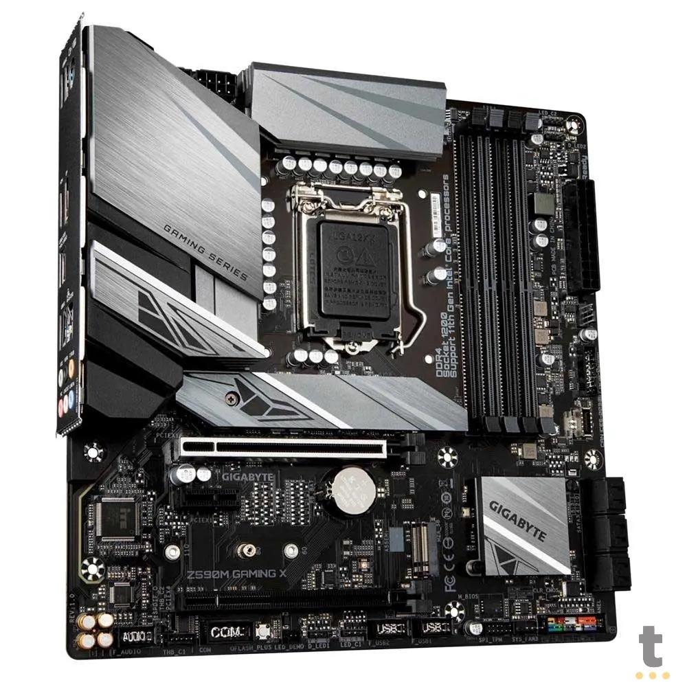 Placa Mae Gigabyte Z590M Lga 1200 M-Atx Ddr4 Hdmi Displayport M.2 Usb 3.2 Gaming X (10a e 11a Geração) Truedata