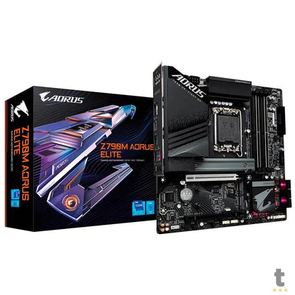 Placa Mae Gigabyte Z790M Aorus Elite 1.1 Atx Lga 1700 Ddr5 Hdmi Displayport M.2 NVME (12a, 13a e 14a Geração) - Z790M Truedata