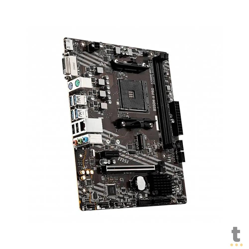 Placa Mae MSI Pro B550M-A AMD AM4 Ddr4 Hdmi Dvi M.2 Usb 3.2 Truedata