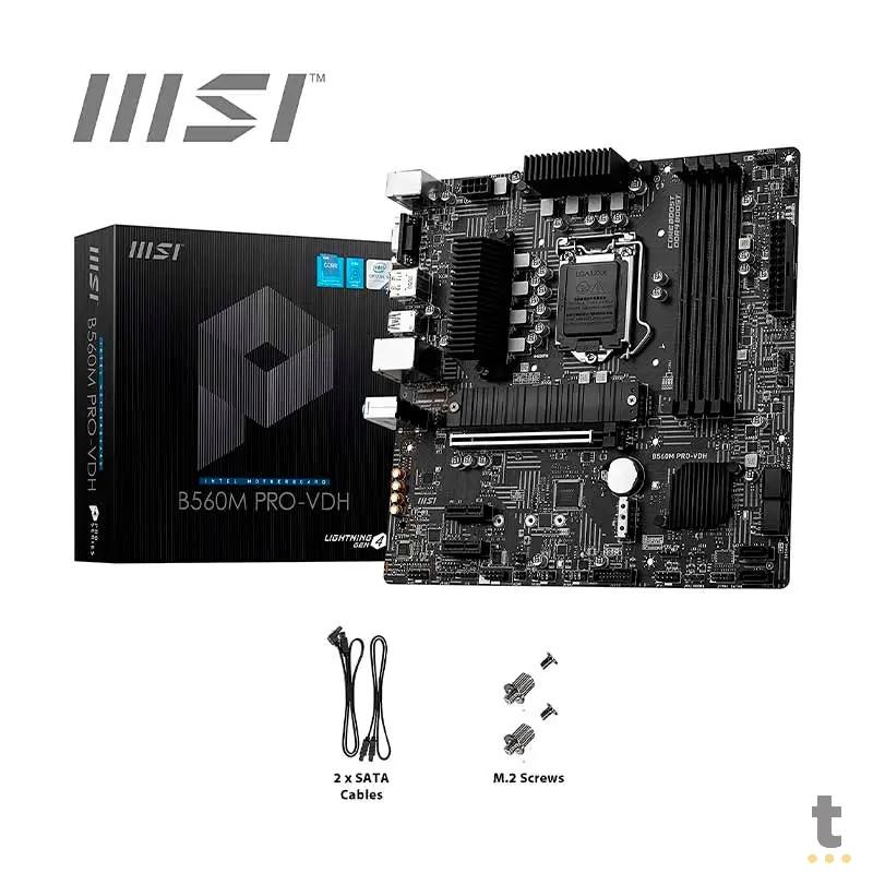 Placa Mae MSI Pro-VDH B560M Lga 1200 Ddr4 5066mhz Hdmi M.2 Usb 3.2 (10a e 11a Geração) Truedata