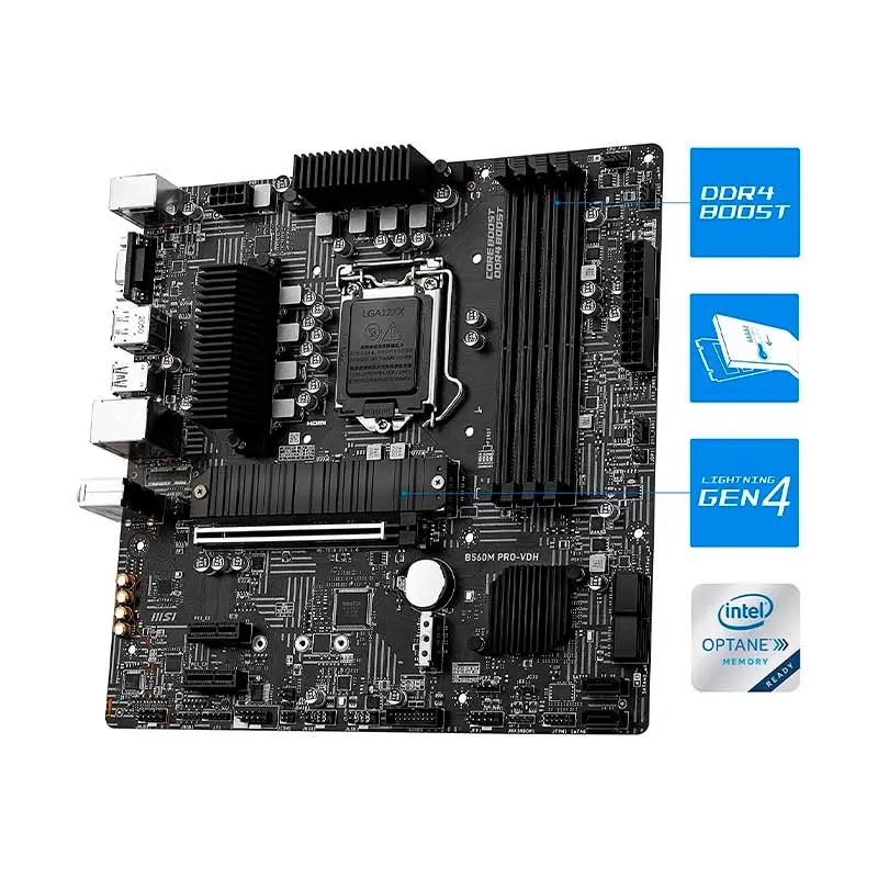 Placa Mae MSI Pro-VDH B560M Lga 1200 Ddr4 5066mhz Hdmi M.2 Usb 3.2 (10a e 11a Geração) Truedata
