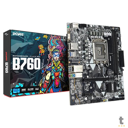 Placa Mae PcYes B760 Intel Lga 1700 Ddr5 Hdmi DP Vga Usb-C (12a, 13a e 14a Geração) - Pcyb760-14G64 Truedata