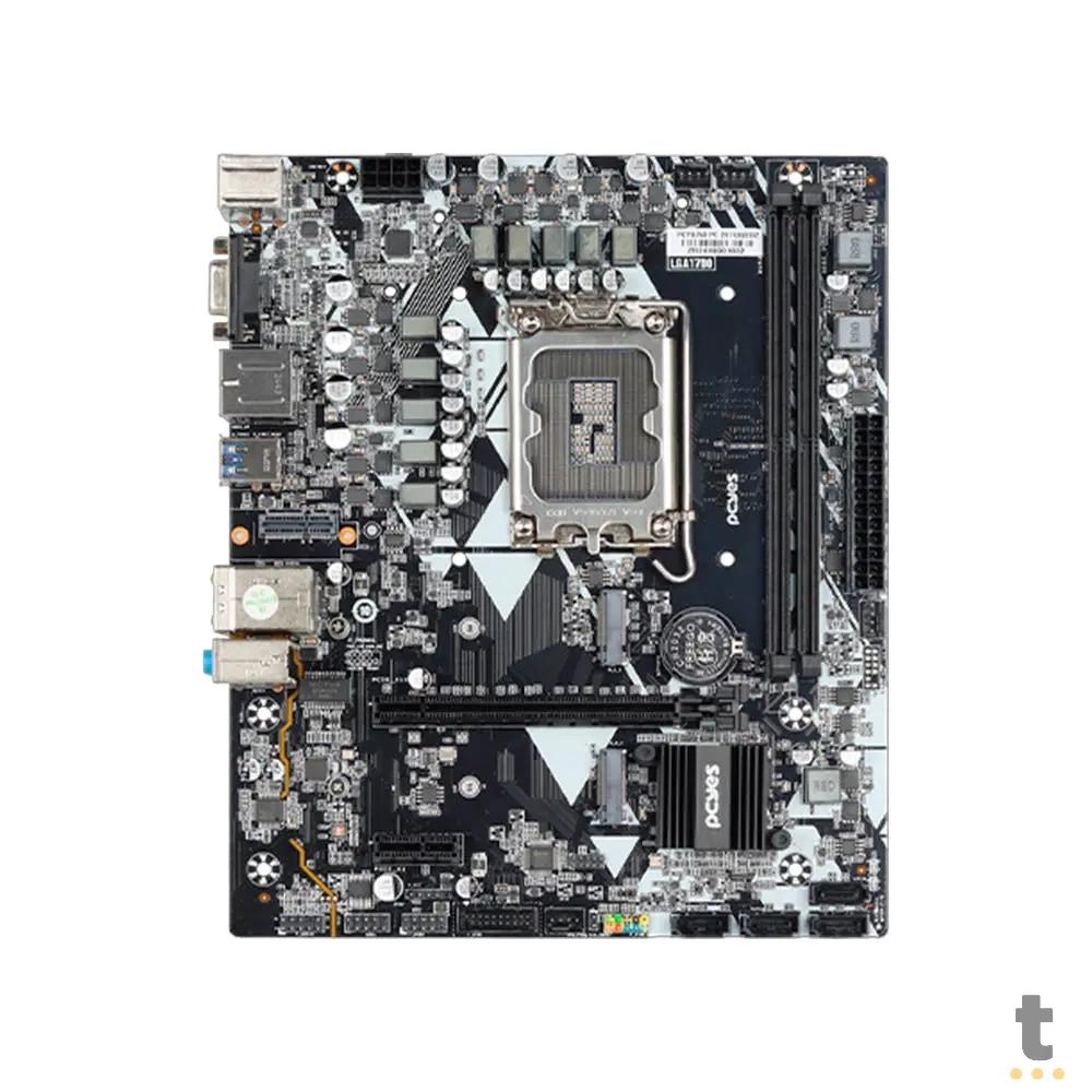 Placa Mae PcYes B760 Intel Lga 1700 Ddr5 Hdmi DP Vga Usb-C (12a, 13a e 14a Geração) - Pcyb760-14G64 Truedata
