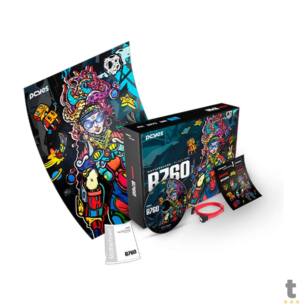 Placa Mae PcYes B760 Intel Lga 1700 Ddr5 Hdmi DP Vga Usb-C (12a, 13a e 14a Geração) - Pcyb760-14G64 Truedata