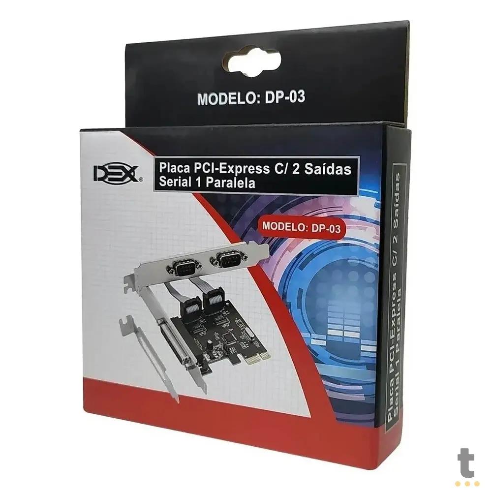Placa Pci-e 2 Portas Serial e 1 Paralela Espelho Low Profile Truedata