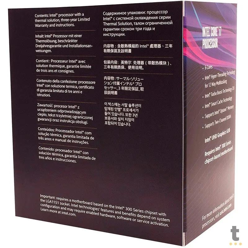 Processador Intel Core I7-8700 3.2-4.2ghz 12mb Cache Lga 1151 -Bx80684i78700 Truedata