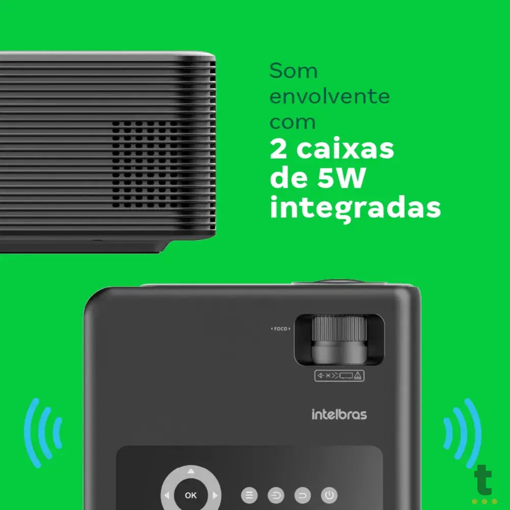 Projetor Intelbras PFL 6520 Full HD 7400 Lumens LED HDMI Usb Wi-fi 200 Pols Truedata