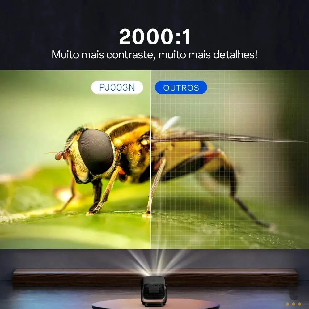 Projetor Smart Full HD Android/iOS Multi Bluetooth 300 ANSI Lumens (1920x1080) Preto - PJ300N Truedata