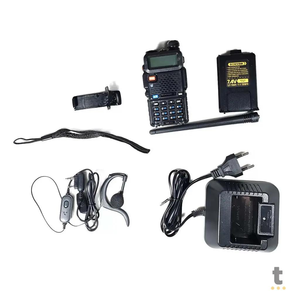 Radio De Comunicacao Walkie Talkie Bomvink Preto - BOM-5701 Truedata