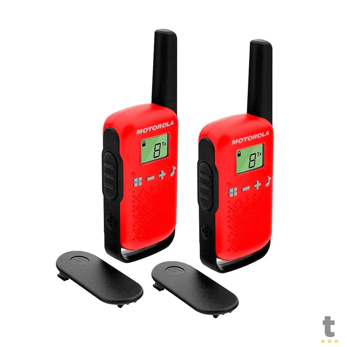 Radio De Comunicacao Walkie Talkie Motorola Talkabout T110br 25 Km Vermelho Truedata