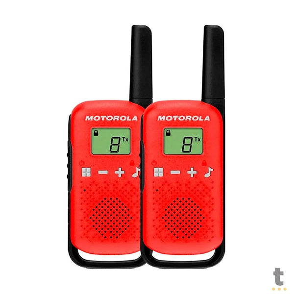 Radio De Comunicacao Walkie Talkie Motorola Talkabout T110br 25 Km Vermelho