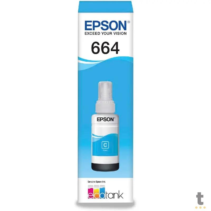 Refil De Tinta Epson T664220 70ml - Ciano - P/ L110 L120 L200 L395 L1300 Truedata