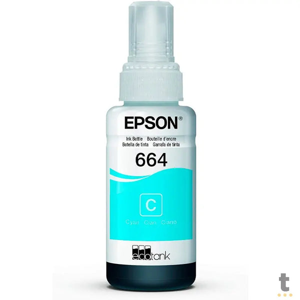 Refil De Tinta Epson T664220 70ml - Ciano - P/ L110 L120 L200 L395 L1300