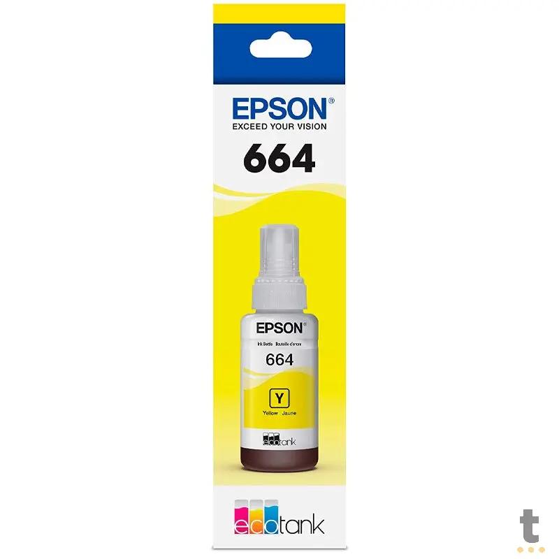 Refil De Tinta Epson T664420 70ml - Amarelo - P/ L110 L120 L200 L395 L1300 Truedata