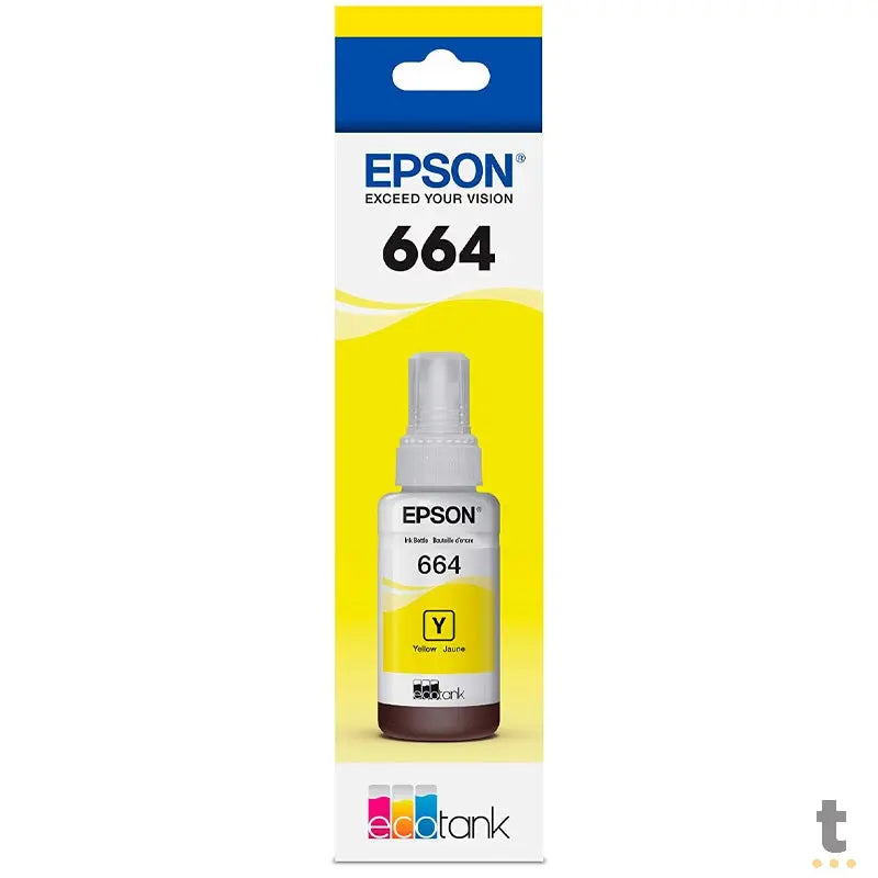 Refil De Tinta Epson T664420 70ml - Amarelo - P/ L110 L120 L200 L395 L1300 Truedata