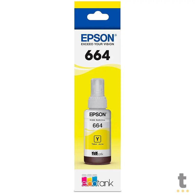 Refil De Tinta Epson T664420 70ml - Amarelo - P/ L110 L120 L200 L395 L1300 Truedata