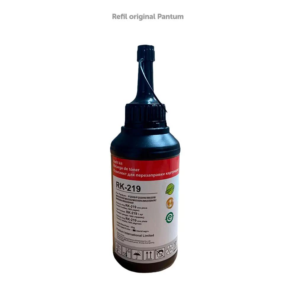 Refil de Toner Original Pantum RK-219 Preto - P/ P2509W M6559NW Truedata