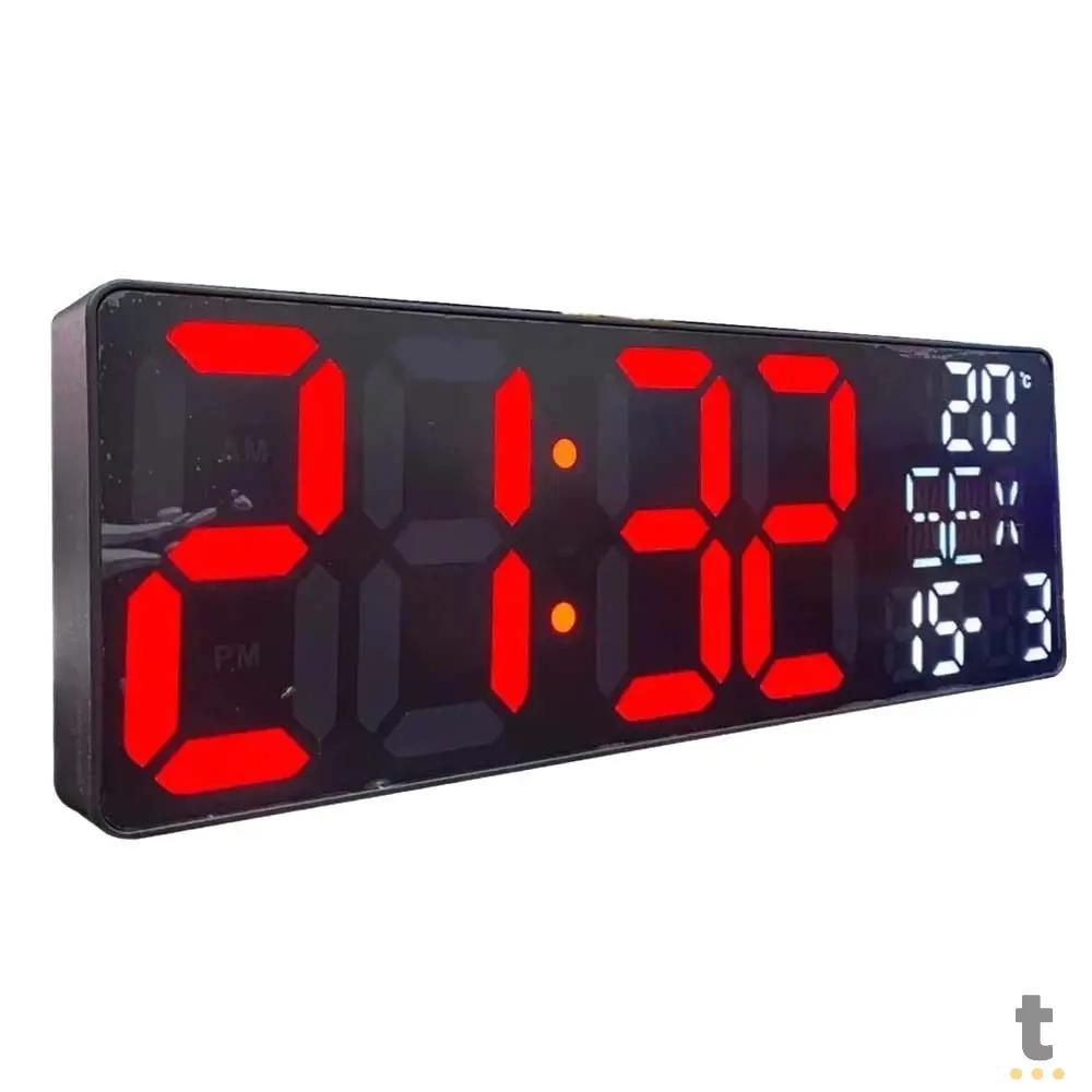 Relogio De Parede Led Digital Lelong C/ Controle Remoto - LE-2170 Truedata