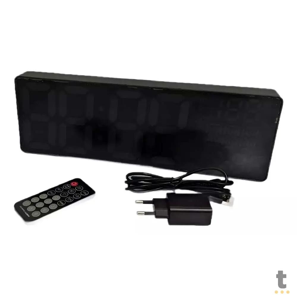 Relogio De Parede Led Digital Lelong C/ Controle Remoto - LE-2170 Truedata