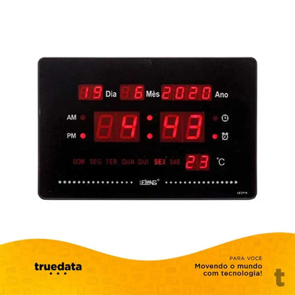 Relogio De Parede Led Digital Lelong LE-2114 Truedata