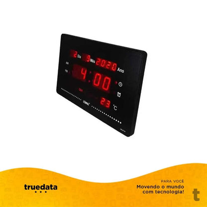 Relogio De Parede Led Digital Lelong LE-2114 Truedata