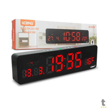 Relogio De Parede Led Digital Lelong - LE-2138 Truedata