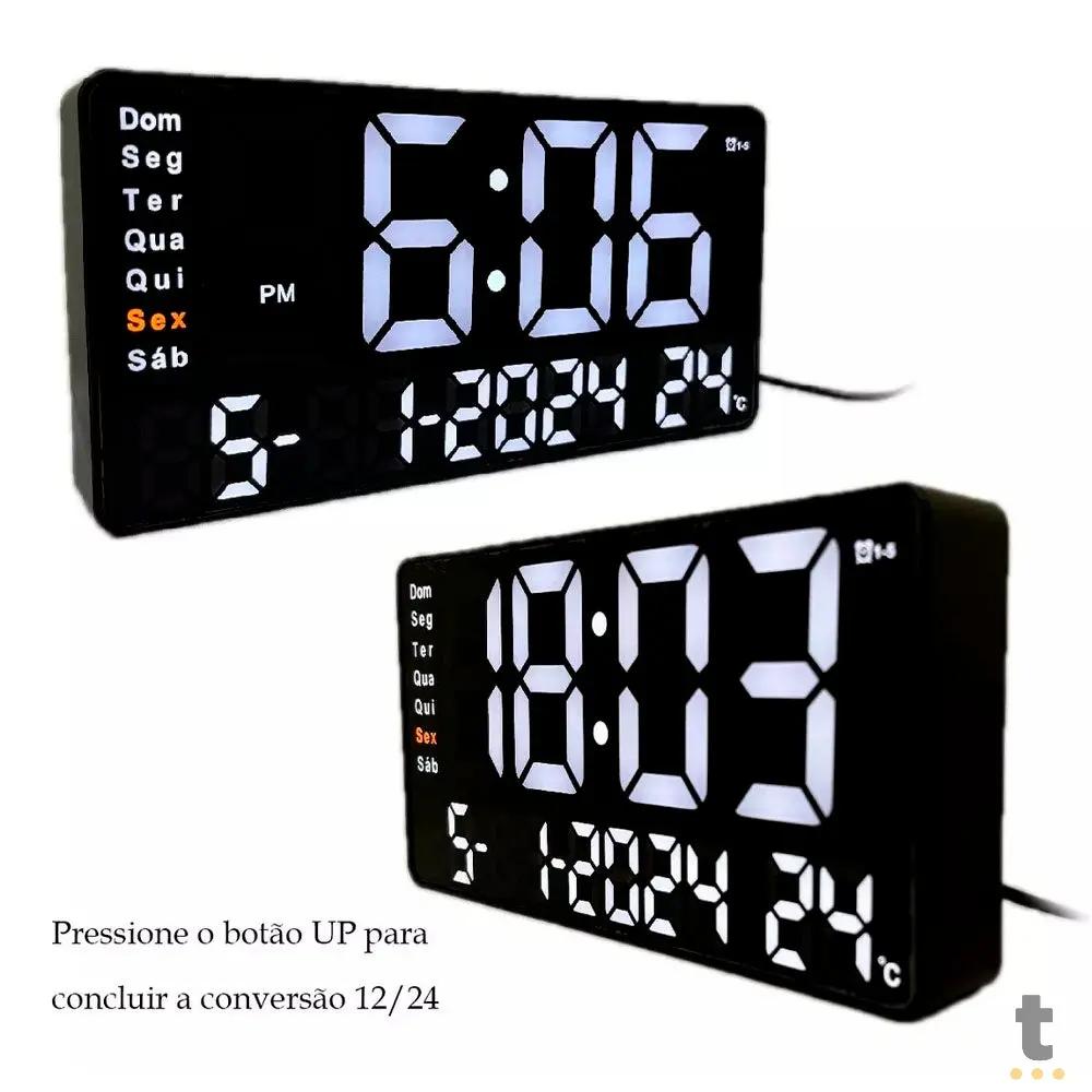 Relogio De Parede Led Digital Lelong - LE-2167 Truedata