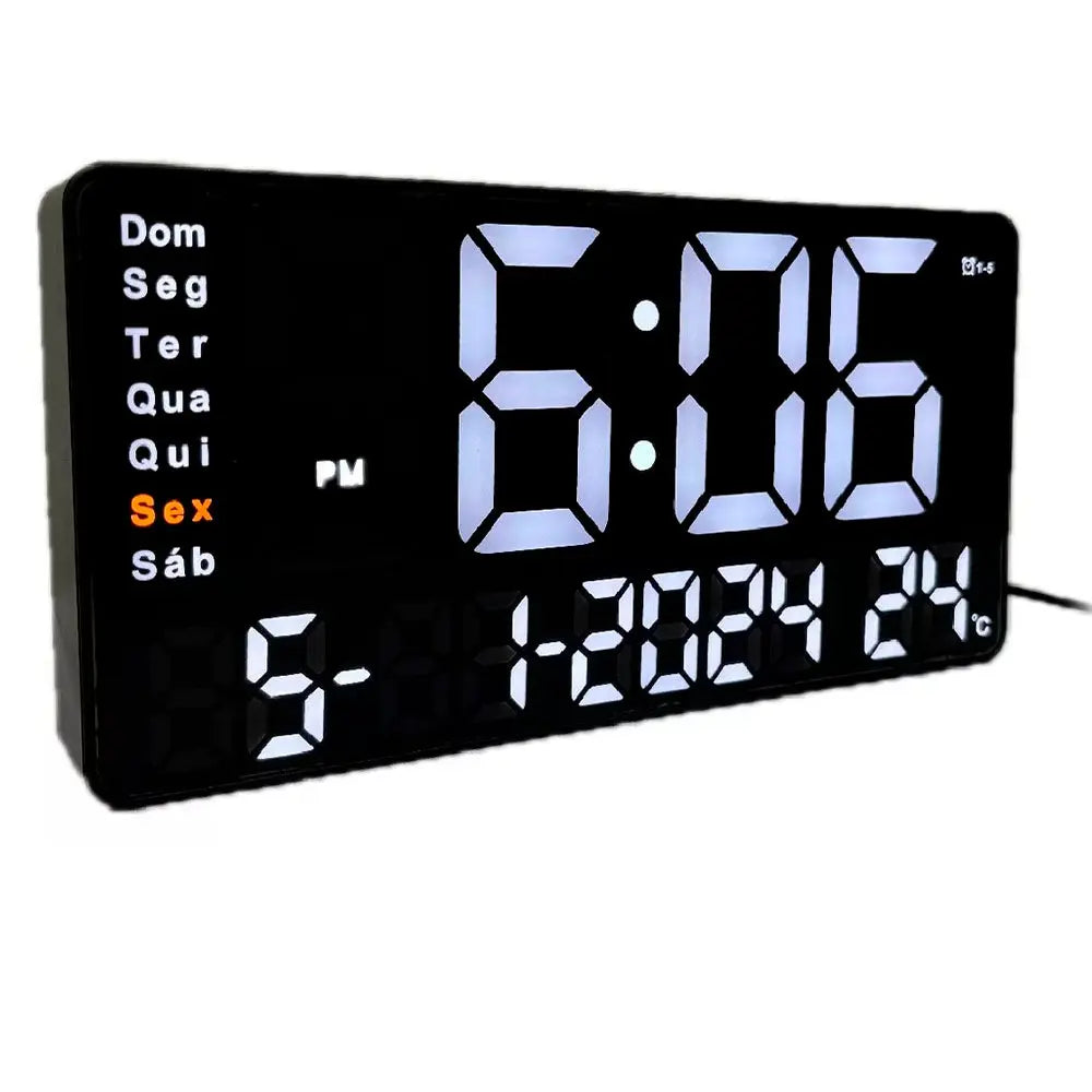 Relogio De Parede Led Digital Lelong - LE-2167 Truedata