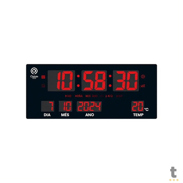 Relogio De Parede Led Digital Oásis C/ Temperatura - OIH-6200
