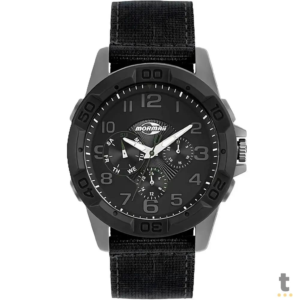Relógio de Pulso Analogico Casual Preto C/ Pulseira em Nylon - MO6P29AO/8C Truedata