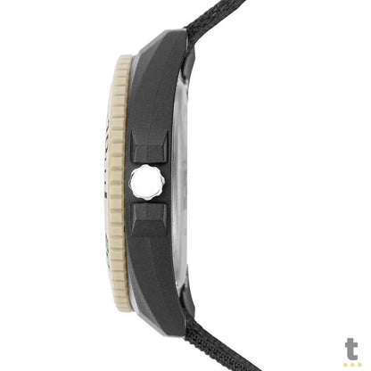 Relógio de Pulso Analogico Mormaii Casual Bege / Preto - MO2035LP/8P Truedata