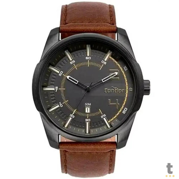 Relógio de Pulso Condor Cinza C/ Pulseira Marrom - CO2115MWH/3M