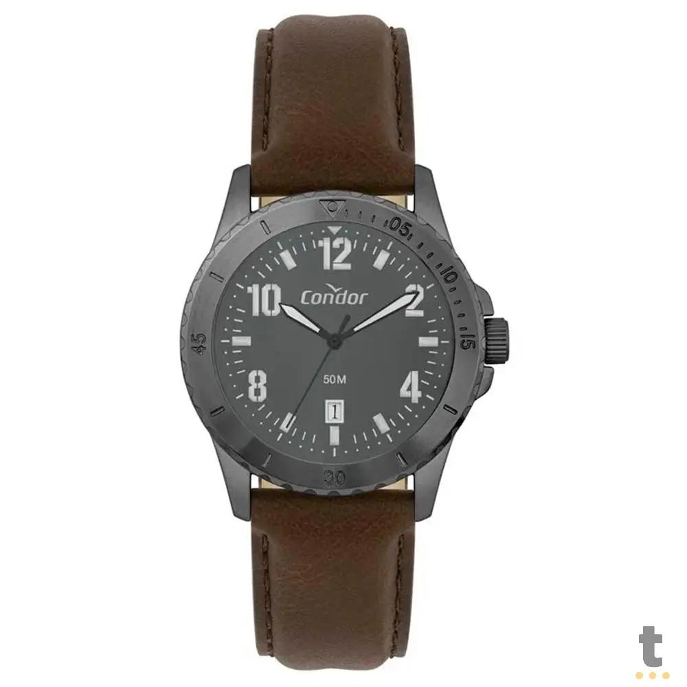 Relógio de Pulso Condor Cinza C/ Pulseira Marrom - CO2115MZA/4F Truedata