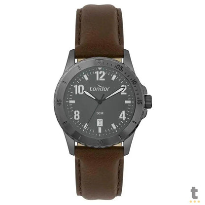 Relógio de Pulso Condor Cinza C/ Pulseira Marrom - CO2115MZA/4F Truedata