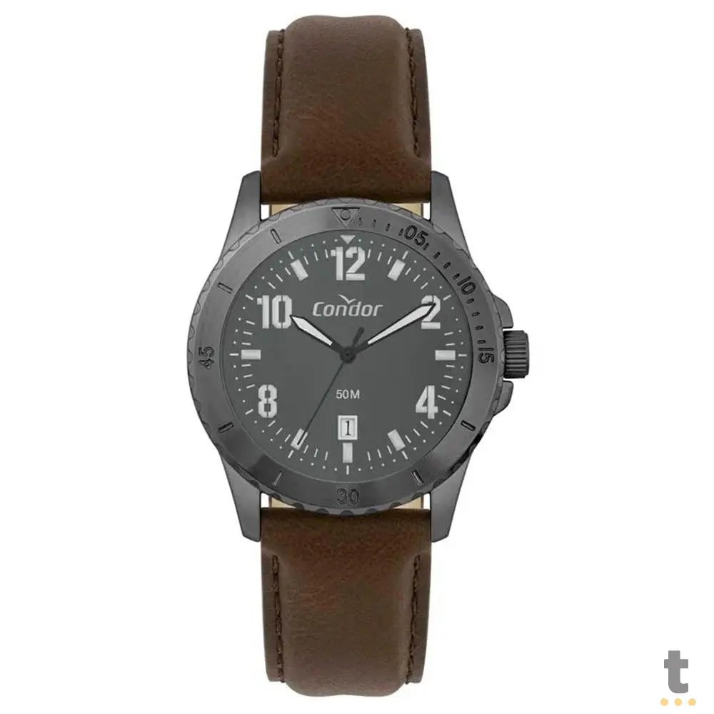 Relógio de Pulso Condor Cinza C/ Pulseira Marrom - CO2115MZA/4F Truedata