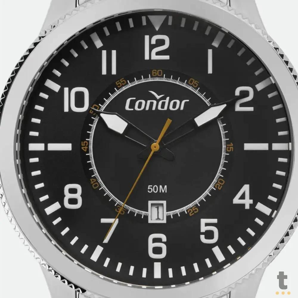 Relógio de Pulso Condor Preto C/ Pulseira em Aço - CO2115MXV/4P Truedata